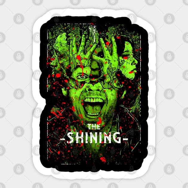 Shining Haunts Relive the Sinister Presence and Classic Moments of the Film's Iconic Overlook Hotel on a Tee Sticker by Irwin Bradtke